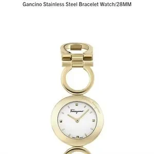 NIB Salvatore Ferragamo Gancino Stainless Steel Bracelet Watch 28mm Salvatore Ferragamo Gancini Stainless Steel Case Ladies  main image 4